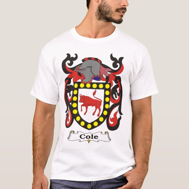 Cole Family Coat of Arms T-shirt (Front)