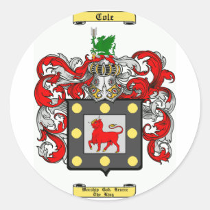 cole (irish) classic round sticker