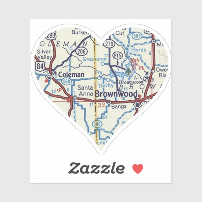 Coleman and Brownwood TX Map (Sheet)