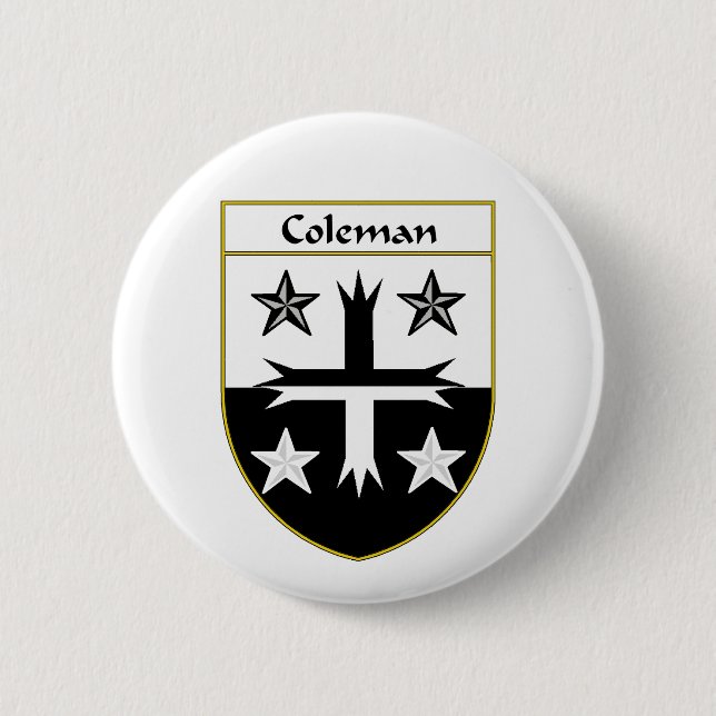 Coleman Coat of Arms/Family Crest 2 Inch Round Button (Front)