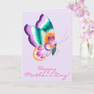 Colerful Butterfly Mother's Day Card