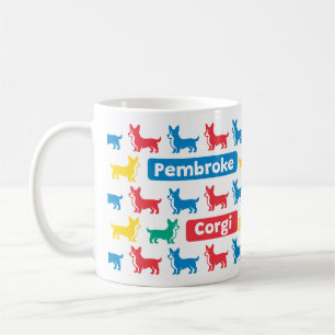 Colerful Pembroke Welsh Corgi Mug