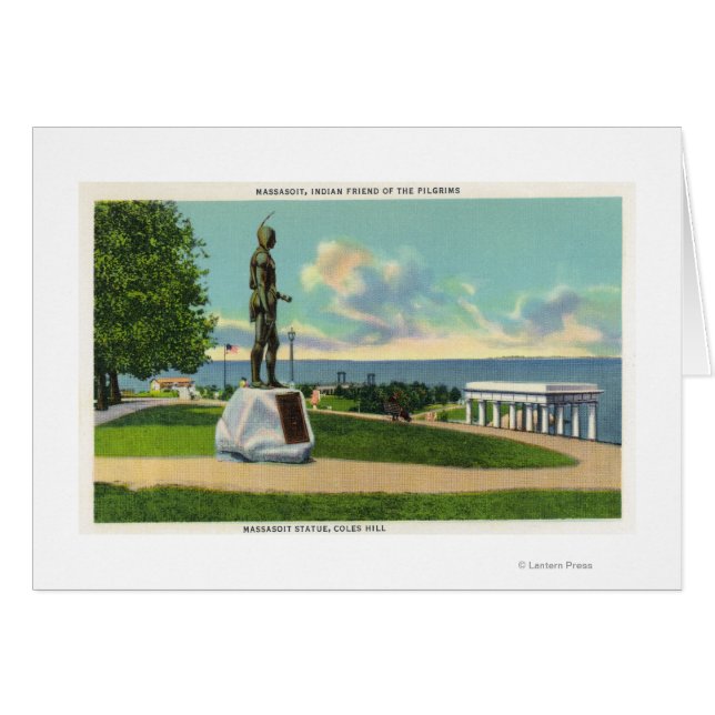 Coles Hill Vue sur la statue du Massasoit (Devant horizontal)