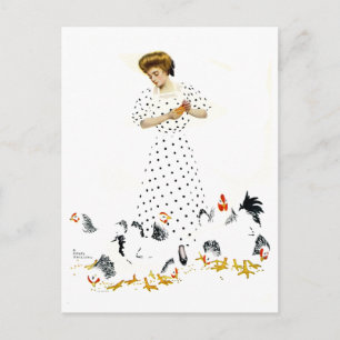 Coles Phillips Fadeaway Farmer's Daughter Postcard