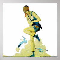 Coles Phillips ‘Fadeaway Girl’ “A Quick Dip”