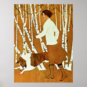 Coles Phillips ‘Fadeaway Girl’ Autumn Walk Cov Poster