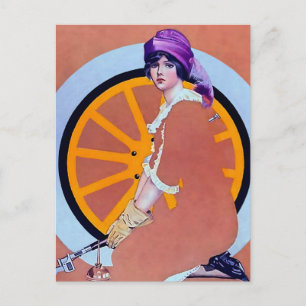 Coles Phillips ‘Fadeaway Girl’ “The Wheel" Postcard