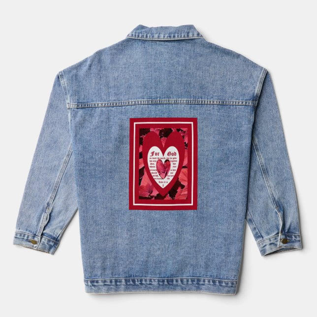 Coleus Close-up with John 3:16 Denim Jacket (Back)