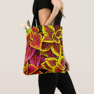 Coleus Leaf Burst Design Tote Bag