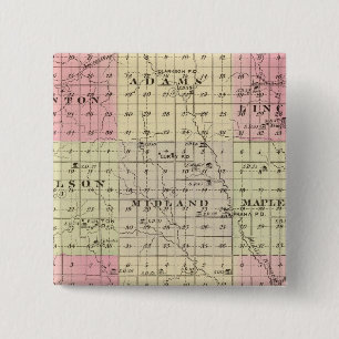 Colfax County, Nebraska 2 Inch Square Button