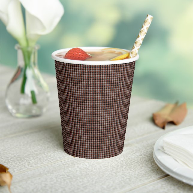 Colgach Tweed Clan Scottish Plaid Pattern Paper Cups (Insitu)