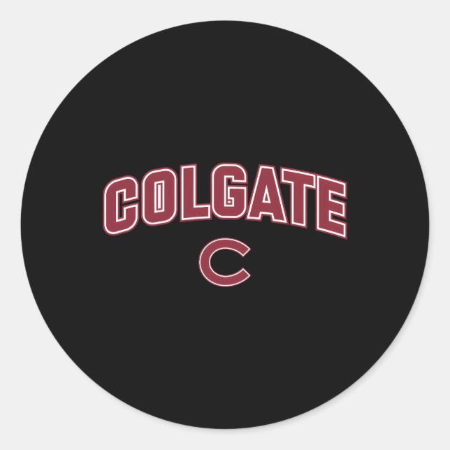 Colgate Raiders Arch Over Classic Round Sticker (Front)