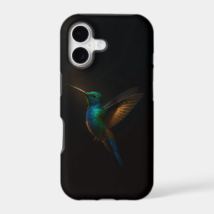Colibri à queue rousse volant, Noir 4 Luxe iPhone