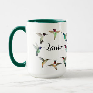 Colibri américain personnalisé Mug à café à deux t