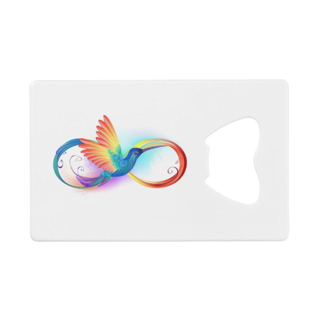 Colibri arc-en-ciel avec symbole Infinity (Devant (Horizontal))
