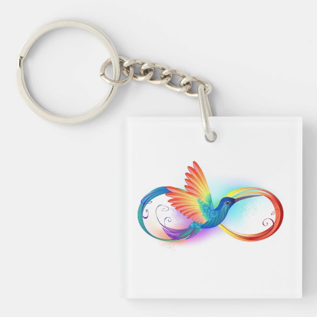 Colibri arc-en-ciel avec symbole Infinity (Devant)