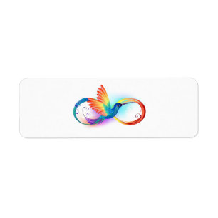 Colibri arc-en-ciel avec symbole Infinity