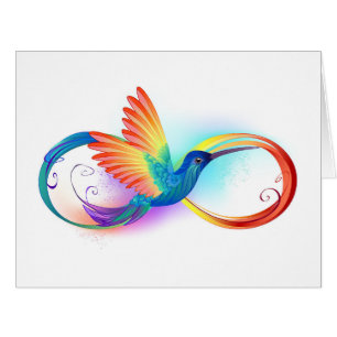 Colibri arc-en-ciel avec symbole Infinity