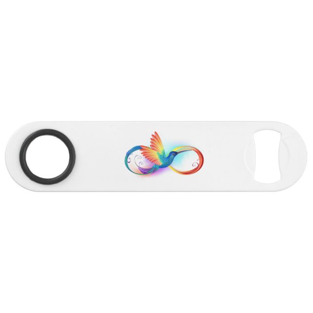 Colibri arc-en-ciel avec symbole Infinity (Devant (Horizontal))