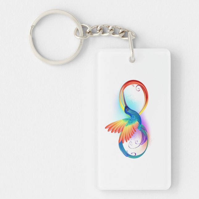 Colibri arc-en-ciel avec symbole Infinity (Devant)