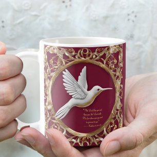 Colibri blanc sur la Mug de bénédiction matinale r