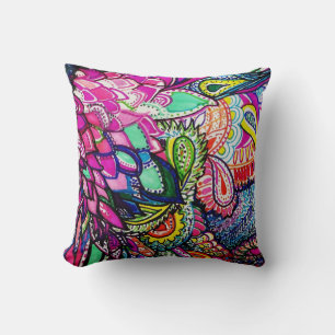 Colibri Coussin Zen Tangle par Michele Zurine