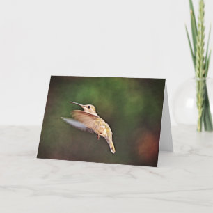 Colibri dans la carte de notes de vol