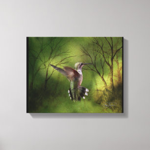 Colibri d'enveloppe de toile en vol