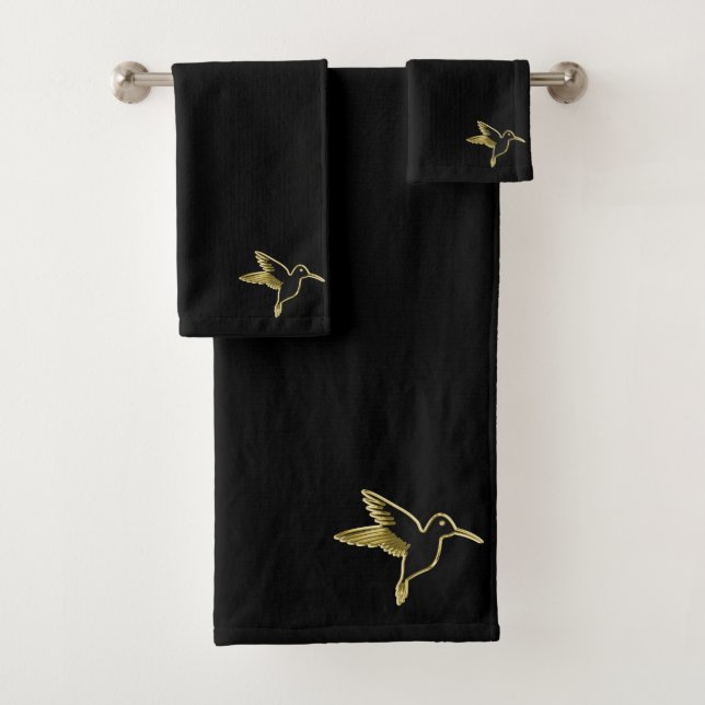 Colibri d'or avec ailes étirées (bl) (En situation)