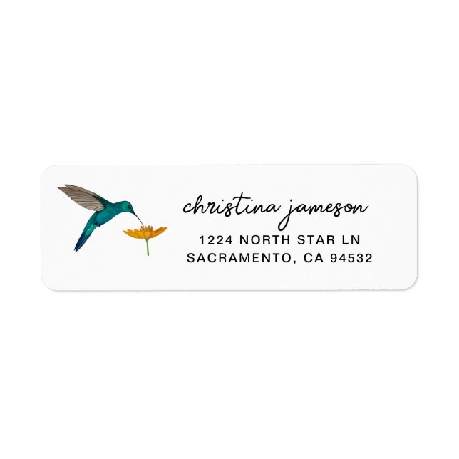 Colibri et fleurs (Devant)