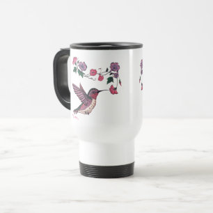 Colibri et fleurs adorables Mug de voyage
