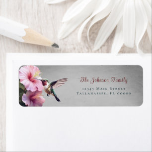 Colibri et Hibiscus   Adresse du Mariage gris