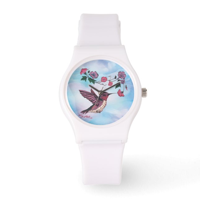 Colibri Et Montre Des Fleurs (Recto)