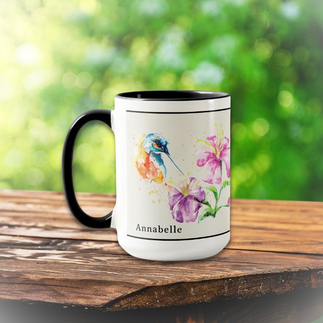 Colibri et Mug Floral personnalisé (Créateur téléchargé)