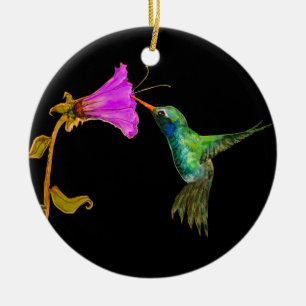 Colibri et ornement floral
