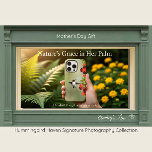Colibri Étui de téléphone floral pour la fête de