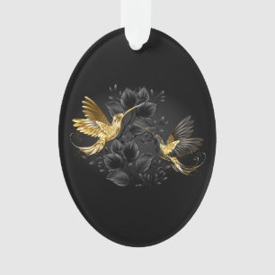 Colibri noir et or