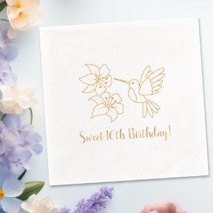 Colibri près de Fleurs 16e anniversaire