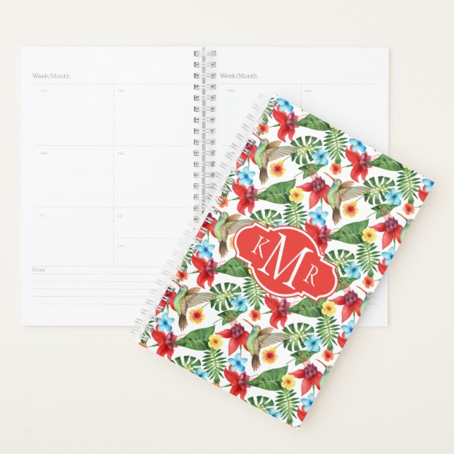 Colibri tropical | Monogramme (Devant avec enveloppe)