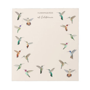Colibris de Californie  Bloc-notes