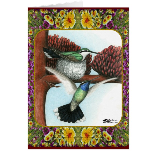 Colibris et fleurs #3 (Devant)