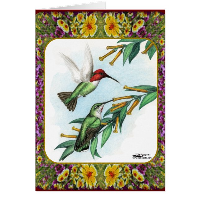 Colibris et Fleurs #4 (Devant)