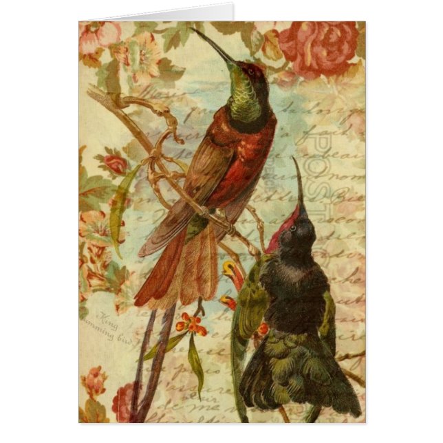 Colibris et Roses Toutes les occasions (Devant)