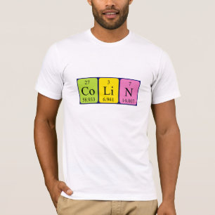 Colin periodic table name shirt