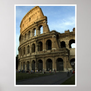 Coliseum at sunset poster