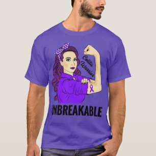 Colitis Awareness Ulcerative Crohns Warrior Unbrea T-Shirt