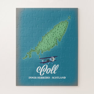 Coll Inner Hebrides Scotland map Jigsaw Puzzle