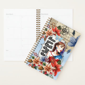 Collage Art December, Holly Planner