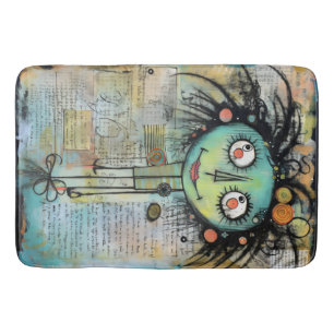 Collage Art Girl Lady 10 Bath Mat