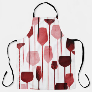 Collage art: party drinks pattern. apron